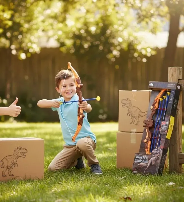 Arco de Juguete Dragón Hunter Dinosaur HW24099924 – Juguetes Kimbo Flechas Ventosa