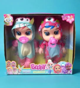 Set 2 Bebés Llorones Kimbo HWB268084 – Muñecos con Pila y Chupete