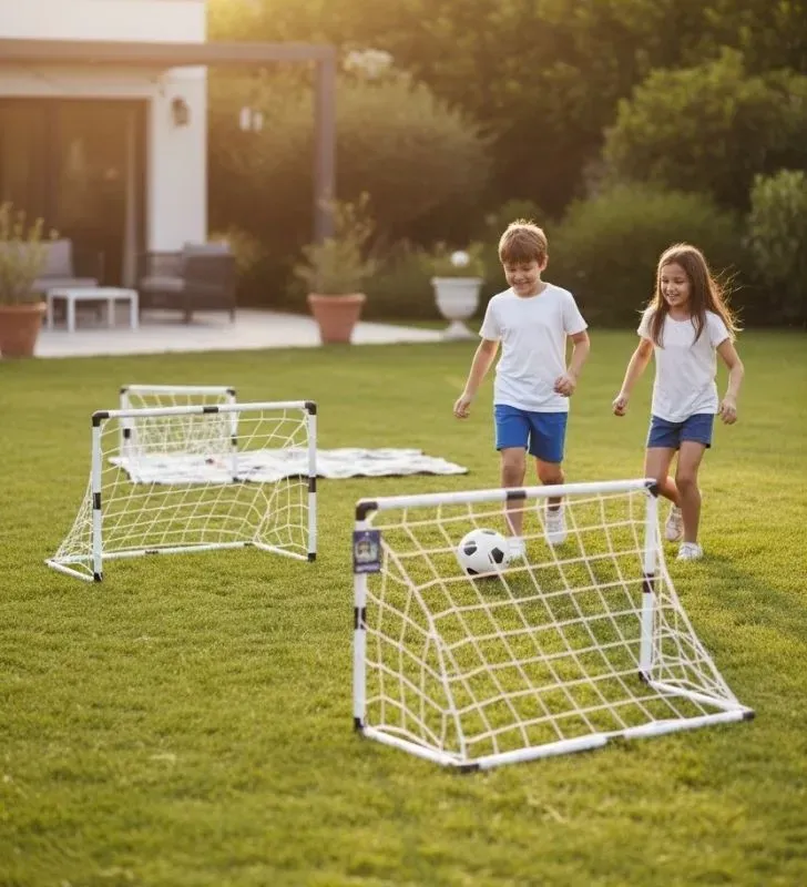 Set 2 Mini Porterías Kimbo Fútbol Hockey – Juguete Deportivo Niño
