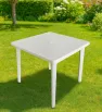 Mesa Cuadrada Blanca Alica PA003 | Plástico para Jardín