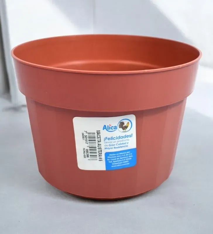 Maceta Alica No. 5 Austera (NOMJ-005) – Plástica y Drenaje