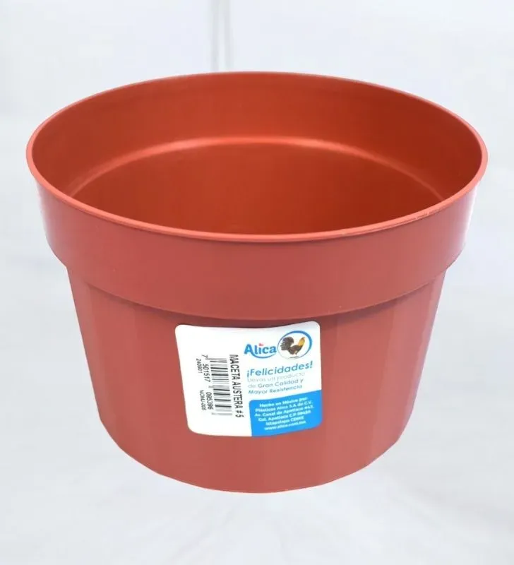 Maceta Alica No. 5 Austera (NOMJ-005) – Plástica y Drenaje