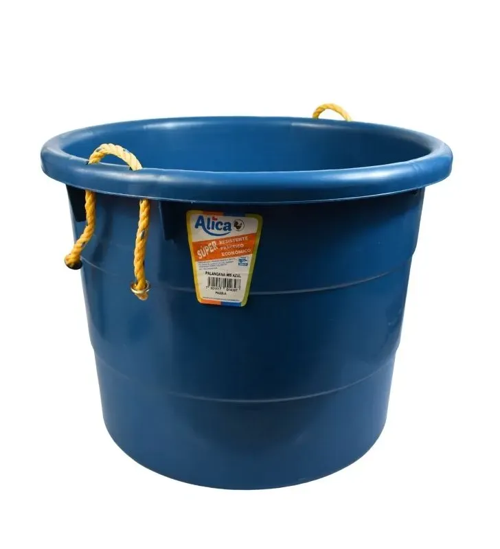 Palangana de Plástico Alica con Asas de Cuerda PA006 No.65 – Tina Multiusos
