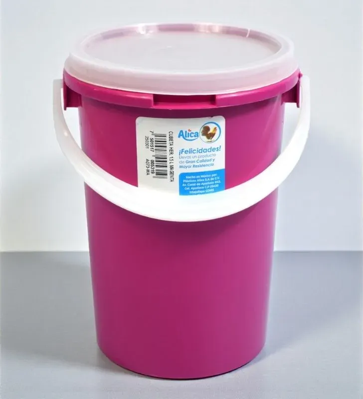 Cubeta Hermética Alica 1.5 Litros C/Tapa A073 – Colores Variados
