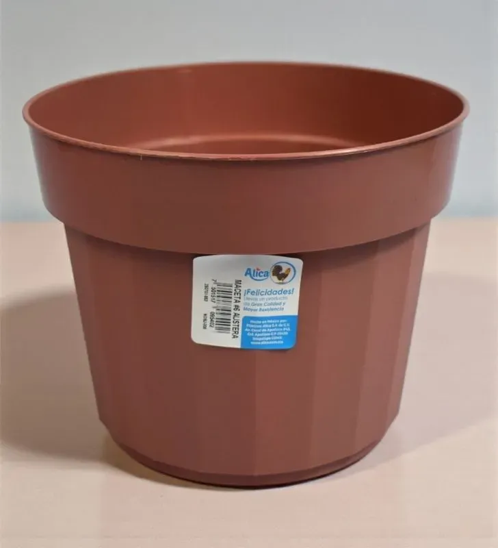 Maceta de Plástico Alica No.6 Austera NOMJ-006 – Jardinería Básica
