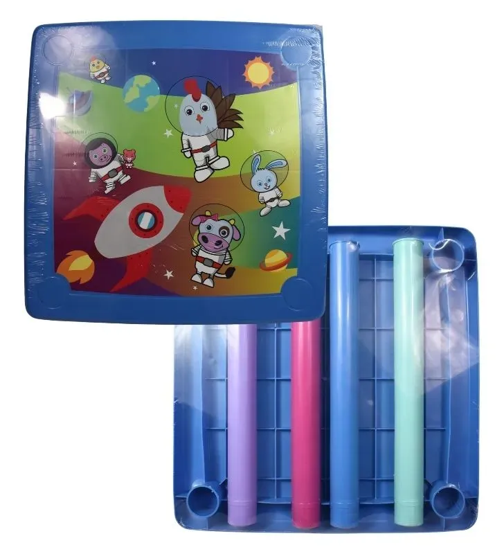 Mesa Cuadrada Infantil Alica PA018 Fantasía Colores – Mueble de Plástico para Niños