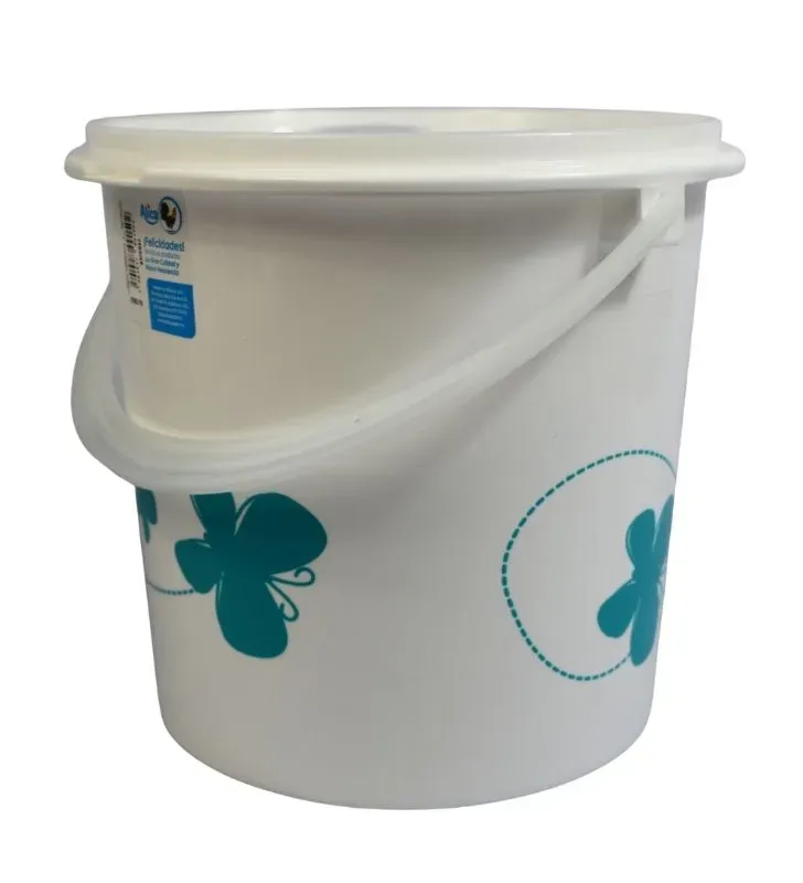 Cubeta Hermética Alica 5 Litros Decorada C/Tapa A075 – Almacenamiento Mariposas