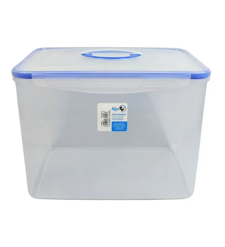 Contenedor Porta Fácil Alica A344-12 de 12 Litros con Broches - Almacenamiento Hermético