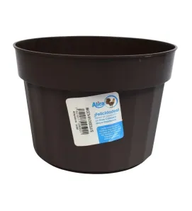 Maceta de Plástico Alica No.5 Austera Chocolate NOMJ-005-CH – Plántulas y Semillas