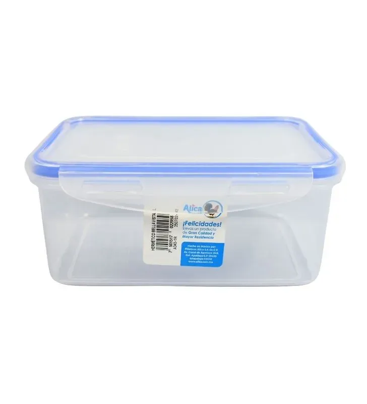 Recipiente Rectangular Bella Vista Alica A343-1R de 1 Litro con Tapa