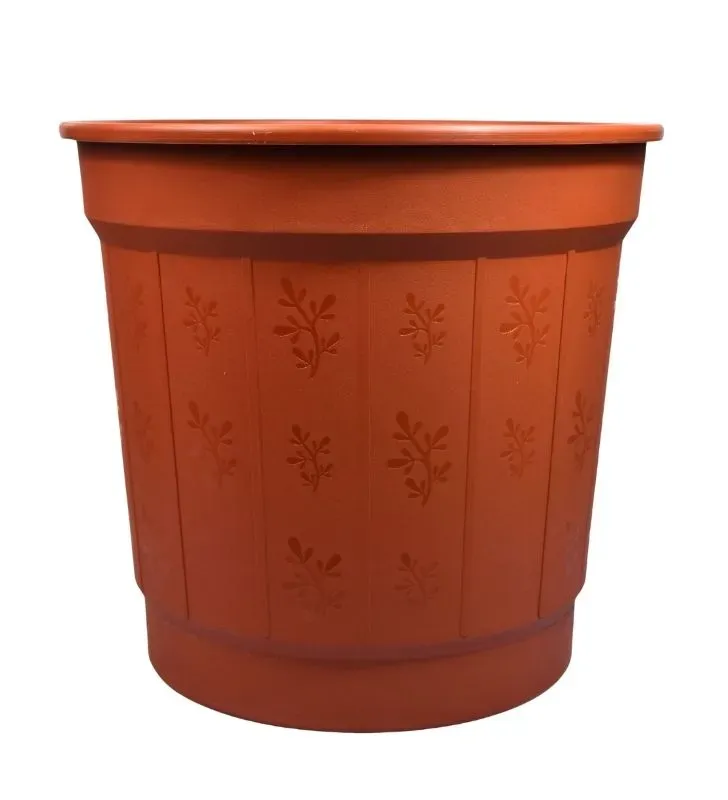 Maceta de Plástico Alica A047 50 Litros – Color Barro Terracota para Jardín