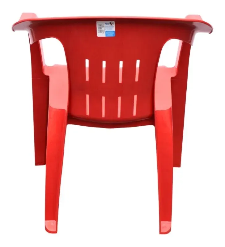 Sillón Confort Alica B001-R de Plástico Apilable - Color Rojo