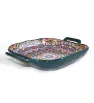 CUR-017 PLATO CUADRADO DE 9 PULGADAS CON DOBLE ASA