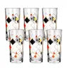Juego 6 Vasos de Vidrio Crisa 9660 con Relieve Rombos - Cristalería Texturizada