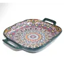 CUR-017 PLATO CUADRADO DE 9 PULGADAS CON DOBLE ASA