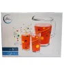 Juego de Agua Crisa C988 Geométrico DQT 5 Piezas – Jarra y 4 Vasos Modernos