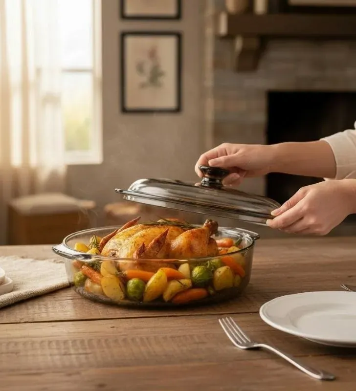 Cacerola Pyro Rey B228 Vidrio Templado con Tapa – Color Humo