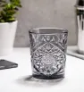 Vaso Libbey 6249 Hobstar Atomizado Smoke - Cristalería Gris Ahumado