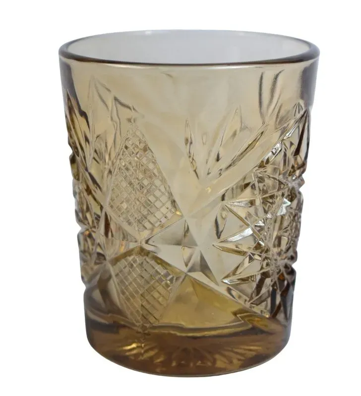 Vaso Libbey 6249 Hobstar Atomizado Moka - Cristalería Marrón Café