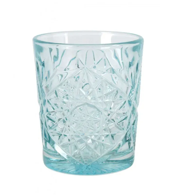 Vaso Libbey 6249 Hobstar Turquesa Aromizado - Cristalería de Color