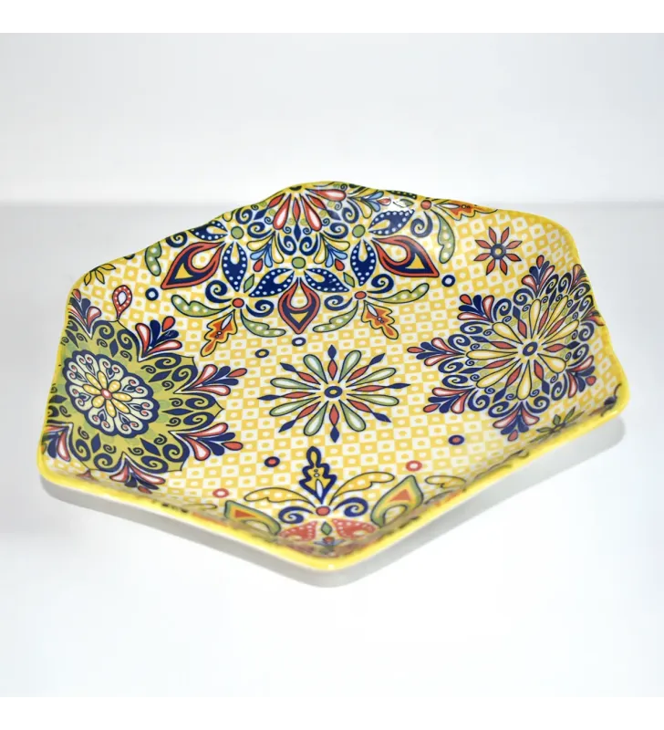 Plato Hexagonal CUISINE SPOT 9" CUR-099 – Diseño Moderno y Resistente