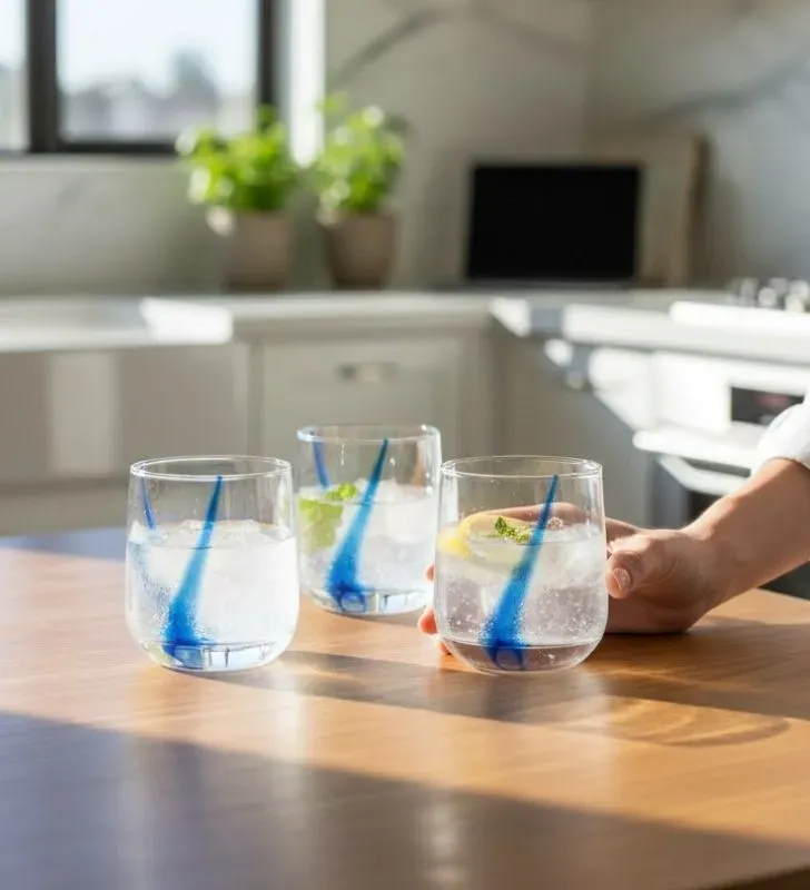 Set 4 Vasos Crissa DOF Blue Swirl (6099) – Coctelería