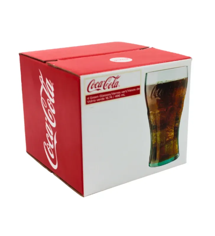 Set 4 Vasos Coca-Cola Libbey (6755) – Vidrio Verde 16.74 oz