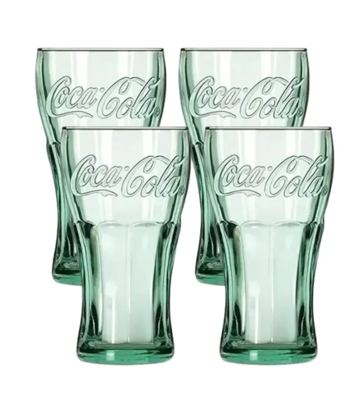Set 4 Vasos Coca-Cola Libbey (6755) – Vidrio Verde 16.74 oz