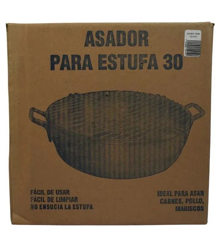 Asador para Estufa Timesa 30 cm – Aluminio para Carnes y Mariscos
