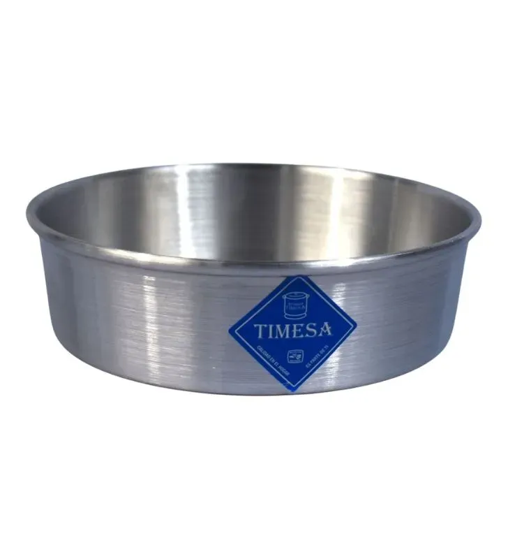 Molde Redondo para Pastel Timesa No. 22 (22 cm) de Aluminio