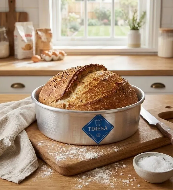 Molde Redondo para Pastel Timesa No. 22 (22 cm) de Aluminio