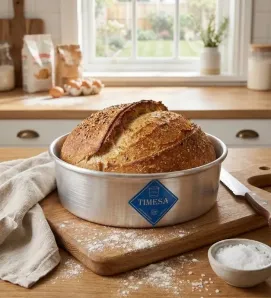 Molde Redondo para Pastel Timesa No. 22 (22 cm) de Aluminio
