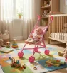 Carriola de Plástico Plegable Rosa para Muñecas – Juguete de Rol