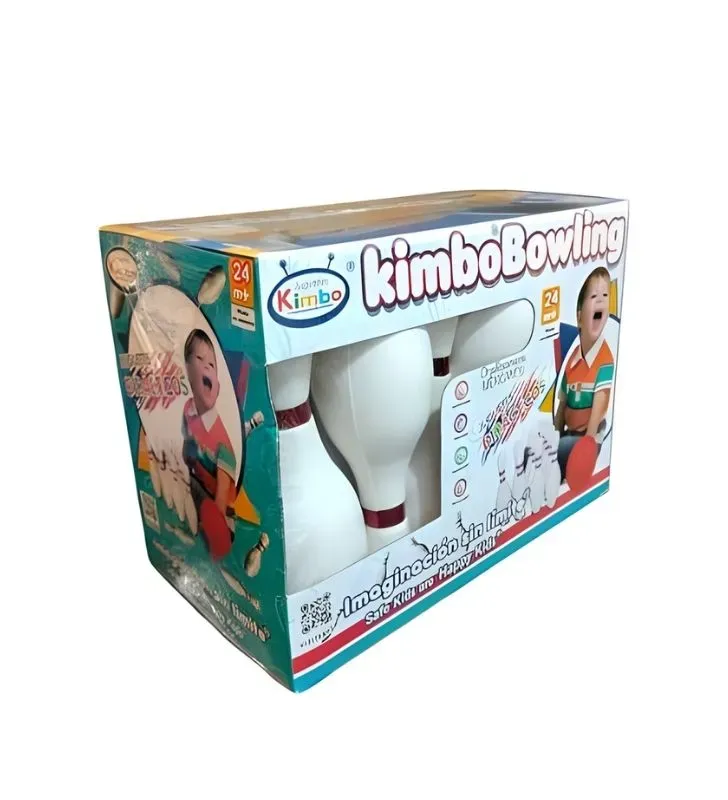 Boliche Kimbo Bowling 031066 – Juego Infantil de 10 Pinos y Pelotas