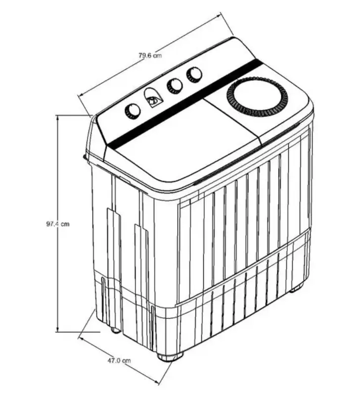 Lavadora semiautomática Acros ALD1335JE 13 kg – Doble tina con MaxSpinDryc