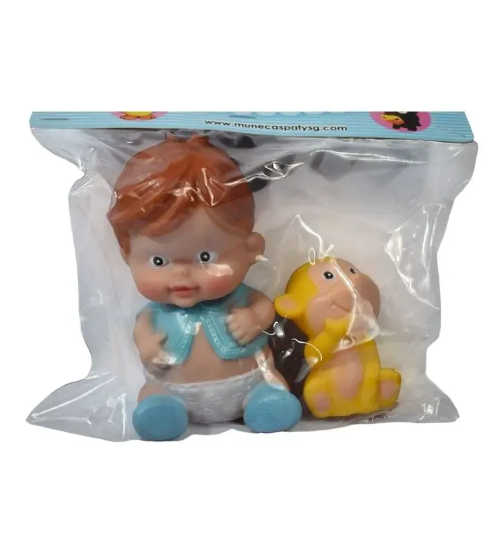 Juguete de Baño Bebé Mateo y Animalito - Muñecas Paty