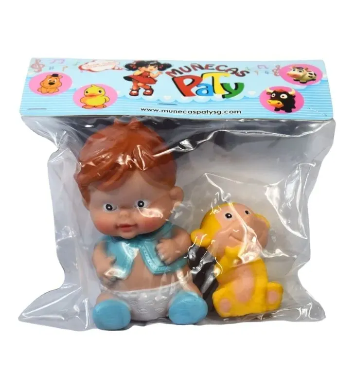 Juguete de Baño Bebé Mateo y Animalito - Muñecas Paty