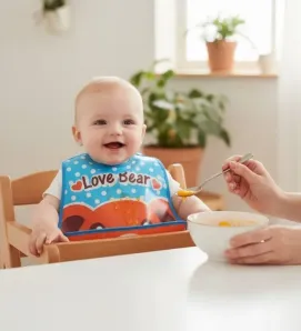 Babero Infantil KWD02 Plástico con Bolsillo - Marca Konning