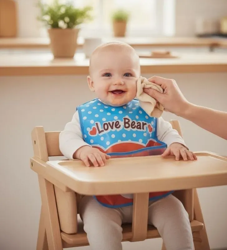 Babero Infantil KWD02 Plástico con Bolsillo - Marca Konning