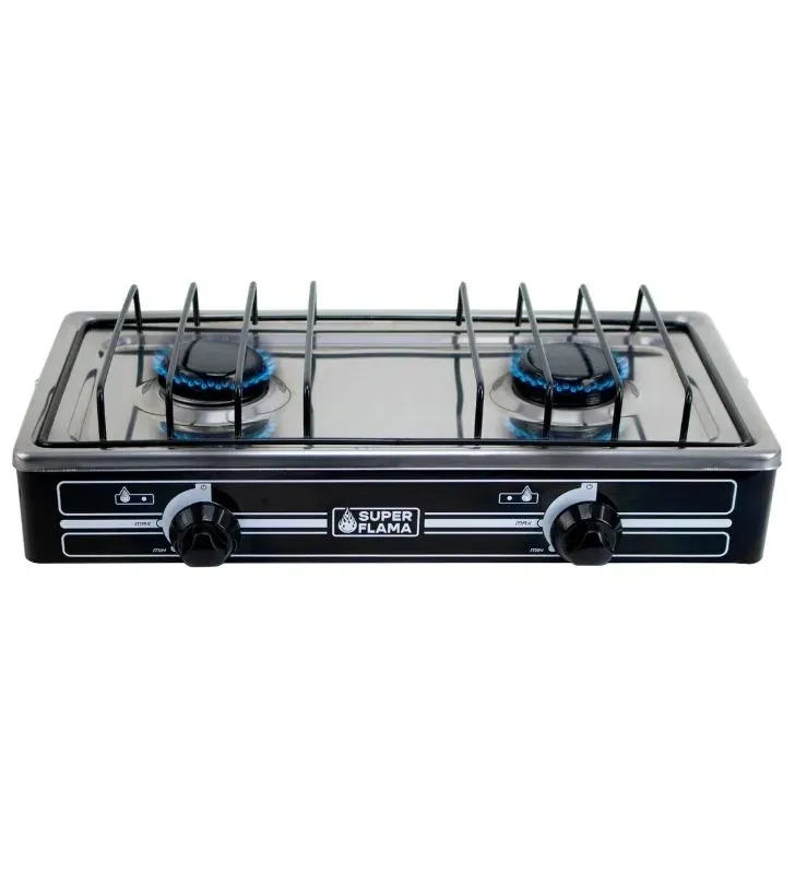 Parrilla de Gas 2Q-CA Super Flama - Acero Inoxidable 2 Quemadores