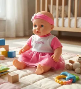 Muñeca Ana de Muñecas Lety con vestuario - Vestido Rosa Morado Mexicano