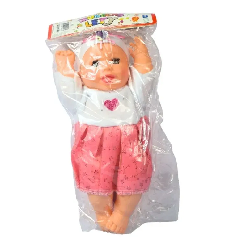 Muñeca Gateadora Niña Muñecas Lety – Blanco/Fucsia