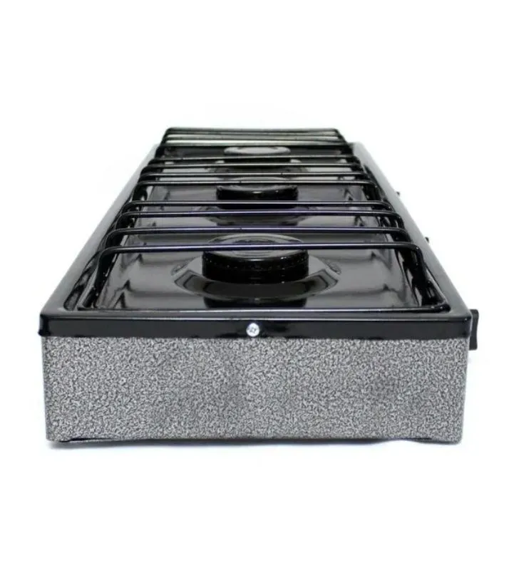 Estufa Parrilla Super Flama 3Q-G de 3 Quemadores Gas Gris Portátil