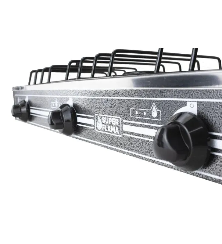 Parrilla de Gas 3Q-CA Super Flama 3 Quemadores Acero Inoxidable