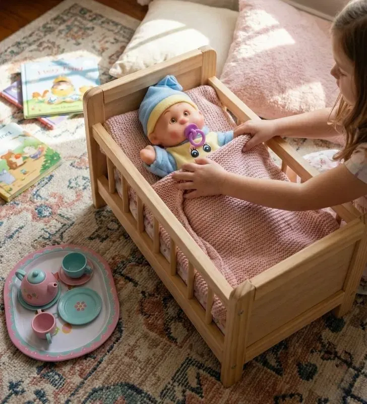 Muñeca Muñecas Lety “Bolita” – bebé azul-amarilla