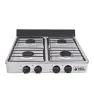 Estufa de Gas 4Q-CA Super Flama 4 Quemadores Acero Inoxidable
