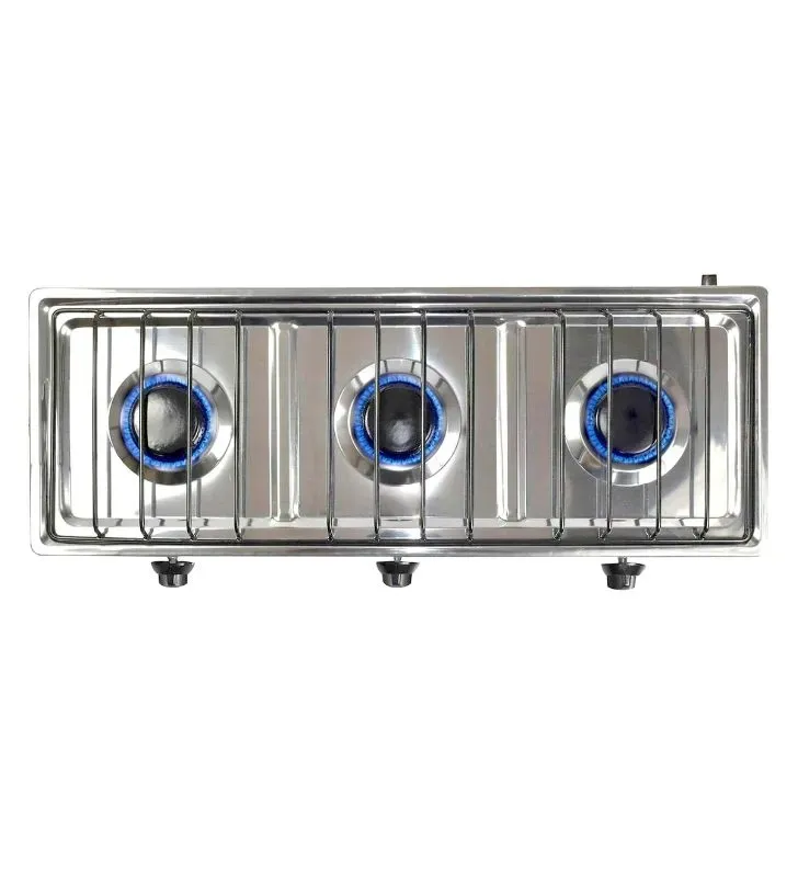 Parrilla de Gas 3Q-CA Super Flama 3 Quemadores Acero Inoxidable