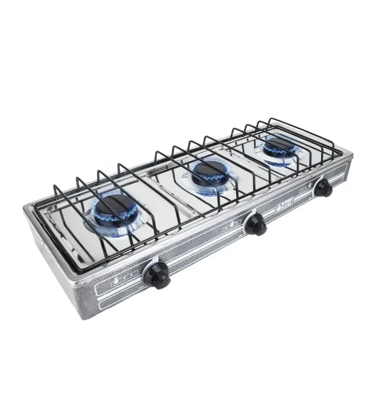 Parrilla de Gas 3Q-CA Super Flama 3 Quemadores Acero Inoxidable
