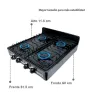 Estufa de Mesa Super Flama 4 Quemadores 4Q-N Negra - Portátil