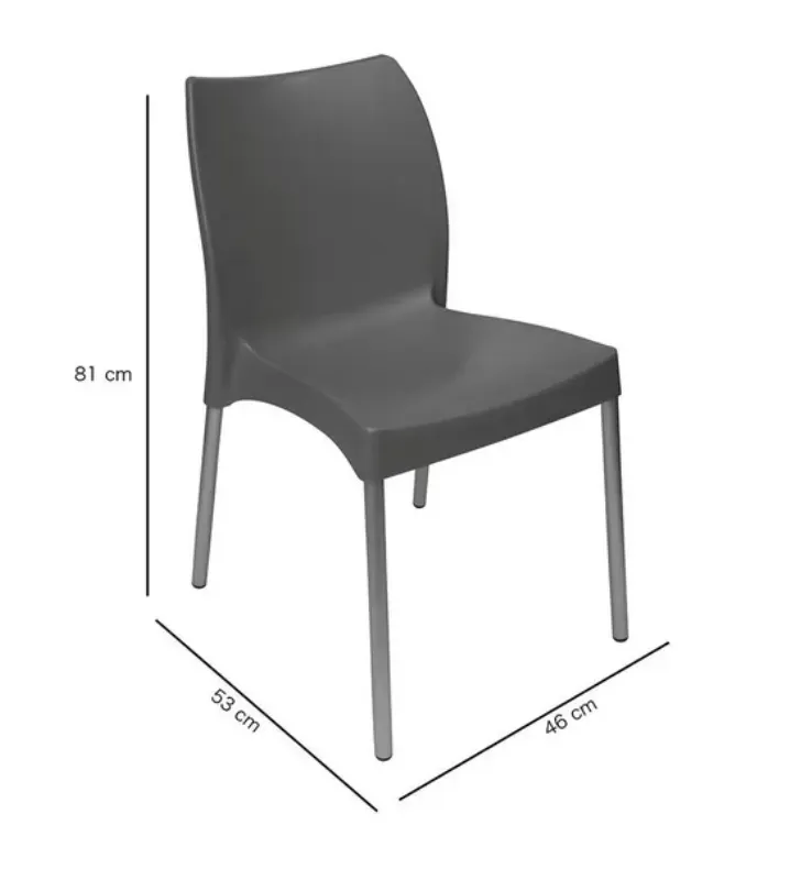 Silla Sofía MSSOF Plastic Trends – Diseño Moderno y Patas Metálicas